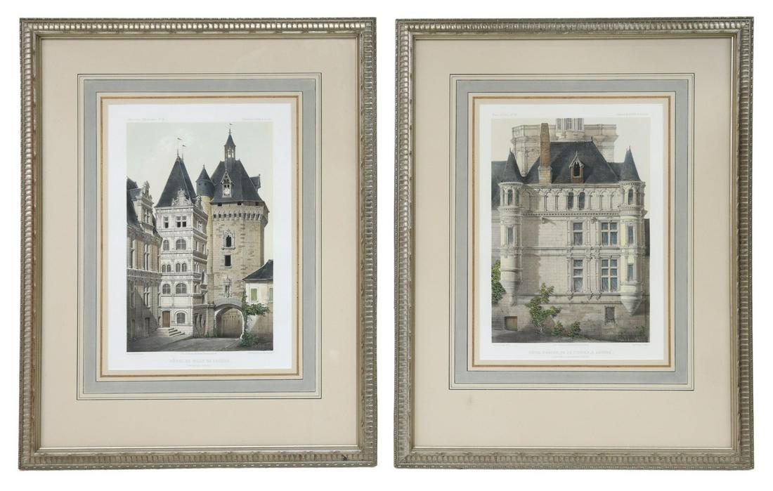 (2) VICTOR PETIT FRENCH CHATEAUX LITHOGRAPHS (1 of 5)