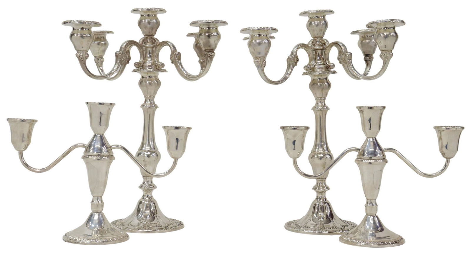 (4) GORHAM & DUCHIN WEIGHTED STERLING CANDELABRA (1 of 5)