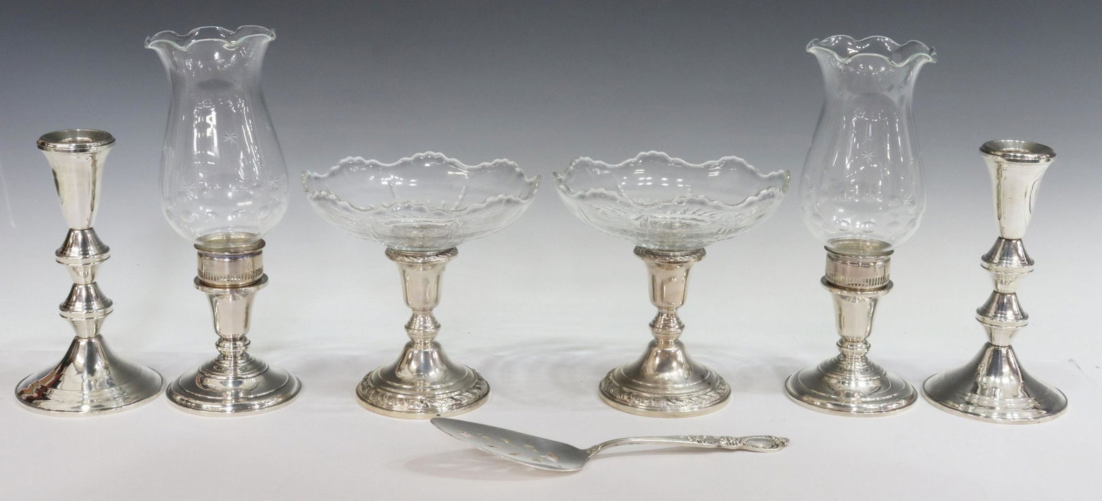 (7) WEIGHTED STERLING CANDLESTICKS & COMPOTES (1 of 5)