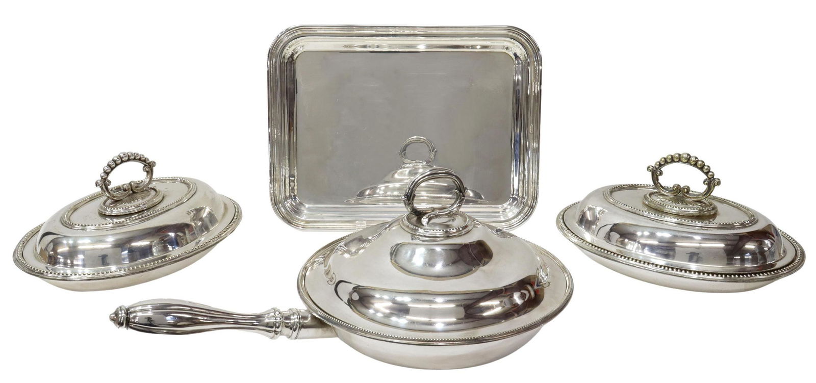 (4) ENGLISH & ITALIAN SILVERPLATE SERVING PIECES (1 of 6)