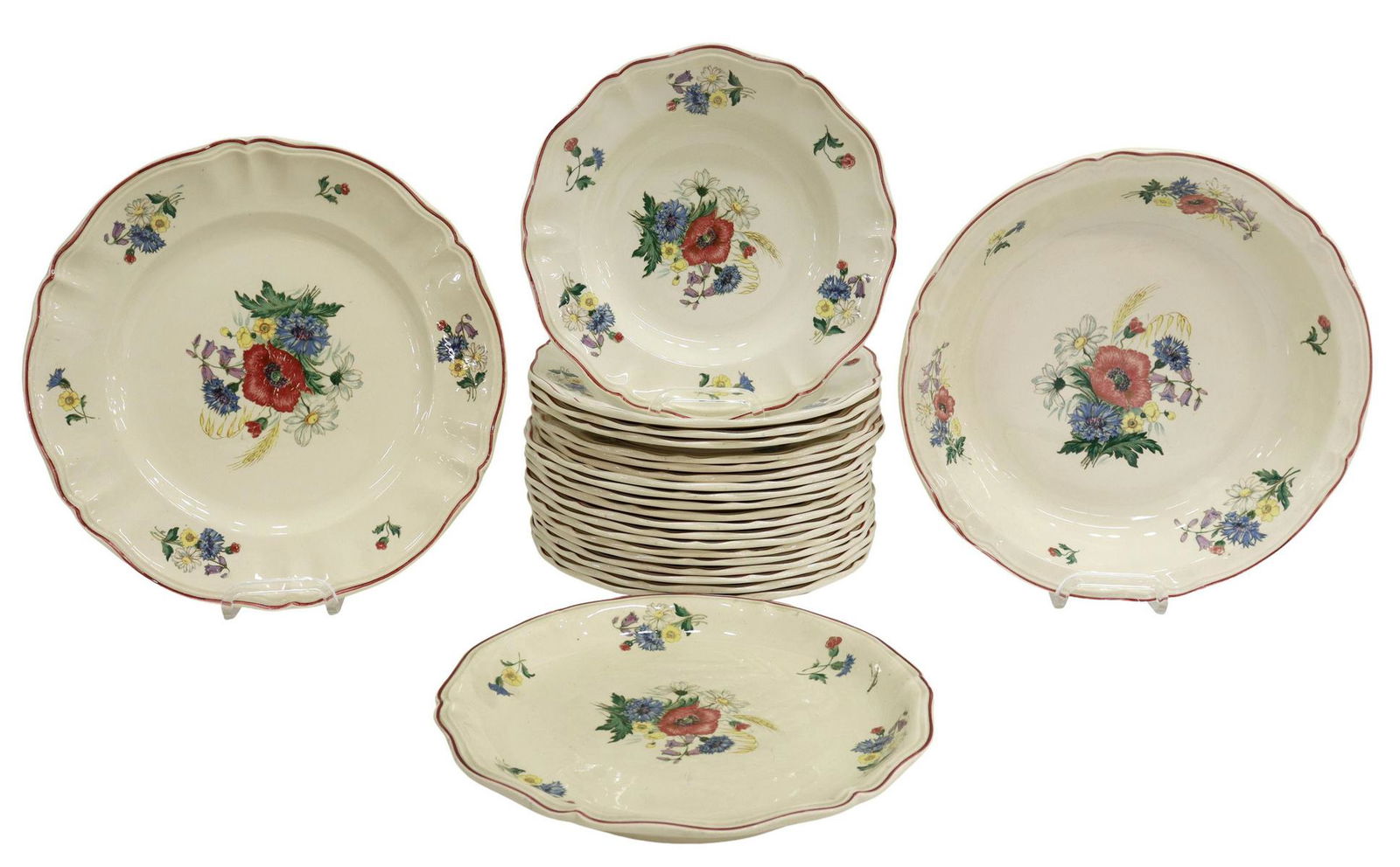 (23) SARREGUEMINES AGRESTE FAIENCE PARTIAL SERVICE (1 of 4)