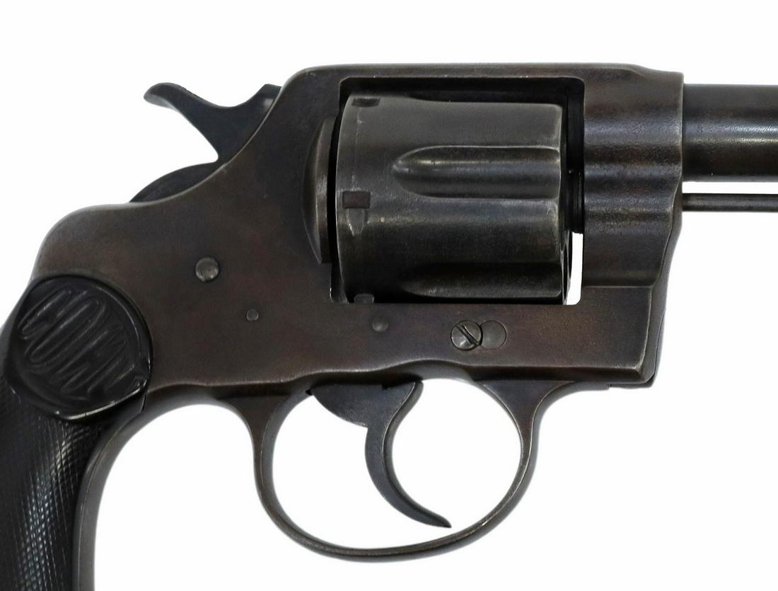 COLT NEW SERVICE DA REVOLVER, .44 CALIBER: Colt New Service revolver, mfg. 1906, Colt Letter, .44.40 caliber, double action, swing out six round cylinder, 7.5" barrel, hard rubber Colt grips, lanyard loop, good action, SN 164XXX *REQUIRES FFL 