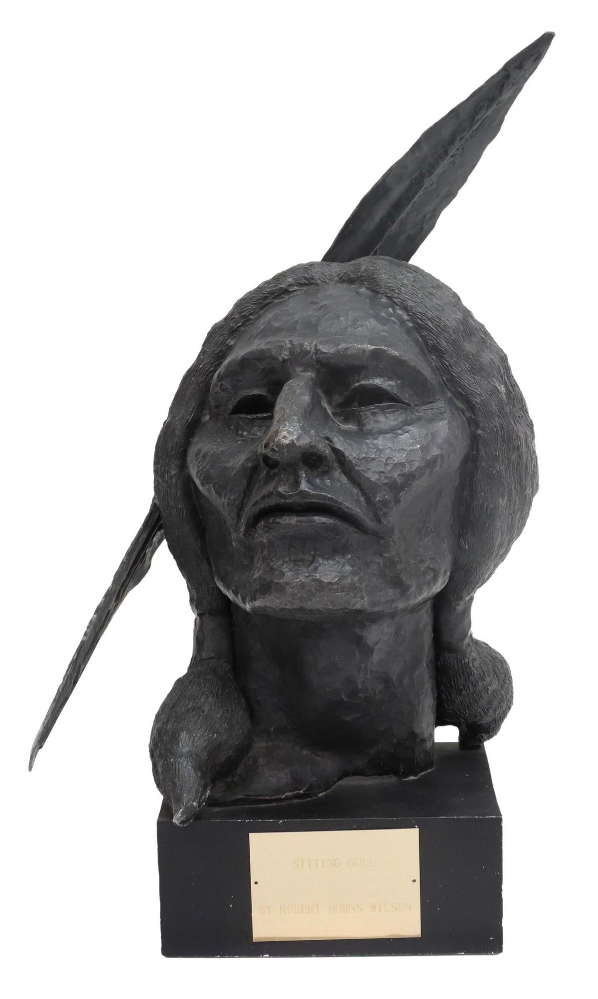 ROBERT BURNS WILSON (B.1929) WESTERN BUST, 17"H (1 of 6)