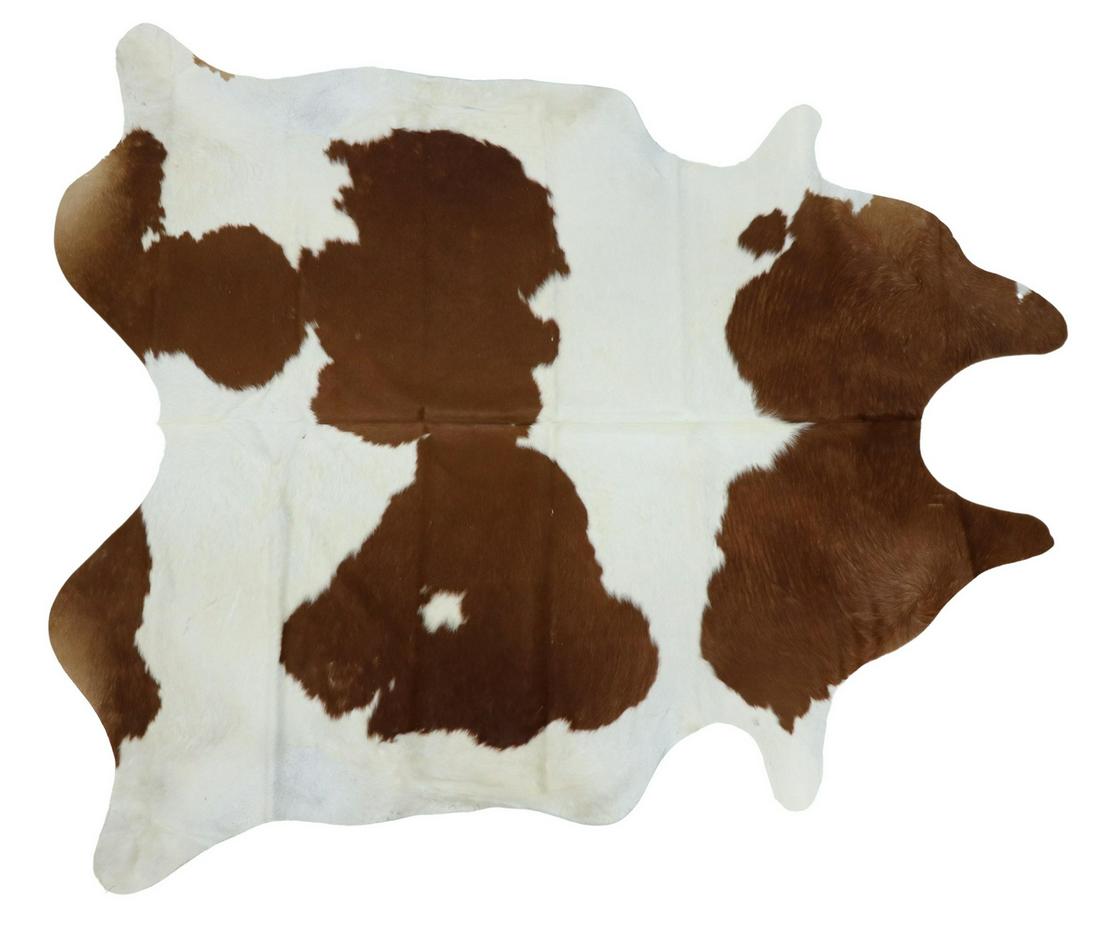 BRAZILIAN COWHIDE, BROWN & WHITE, 98" X 93" (1 of 4)