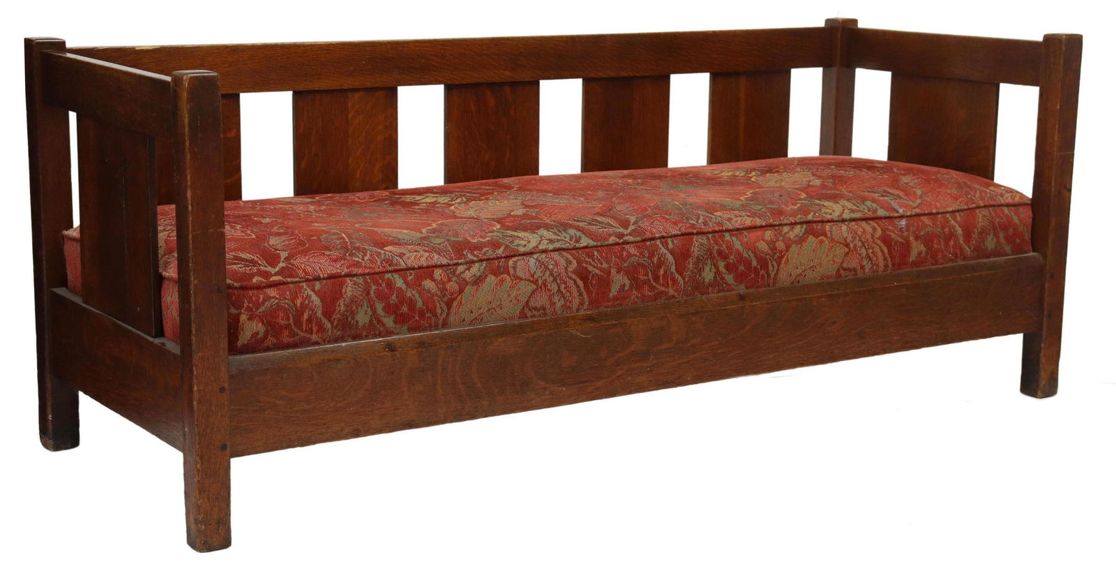 L. & J.G. STICKLEY CRAFTSMAN OAK SETTLE, #232 (1 of 4)