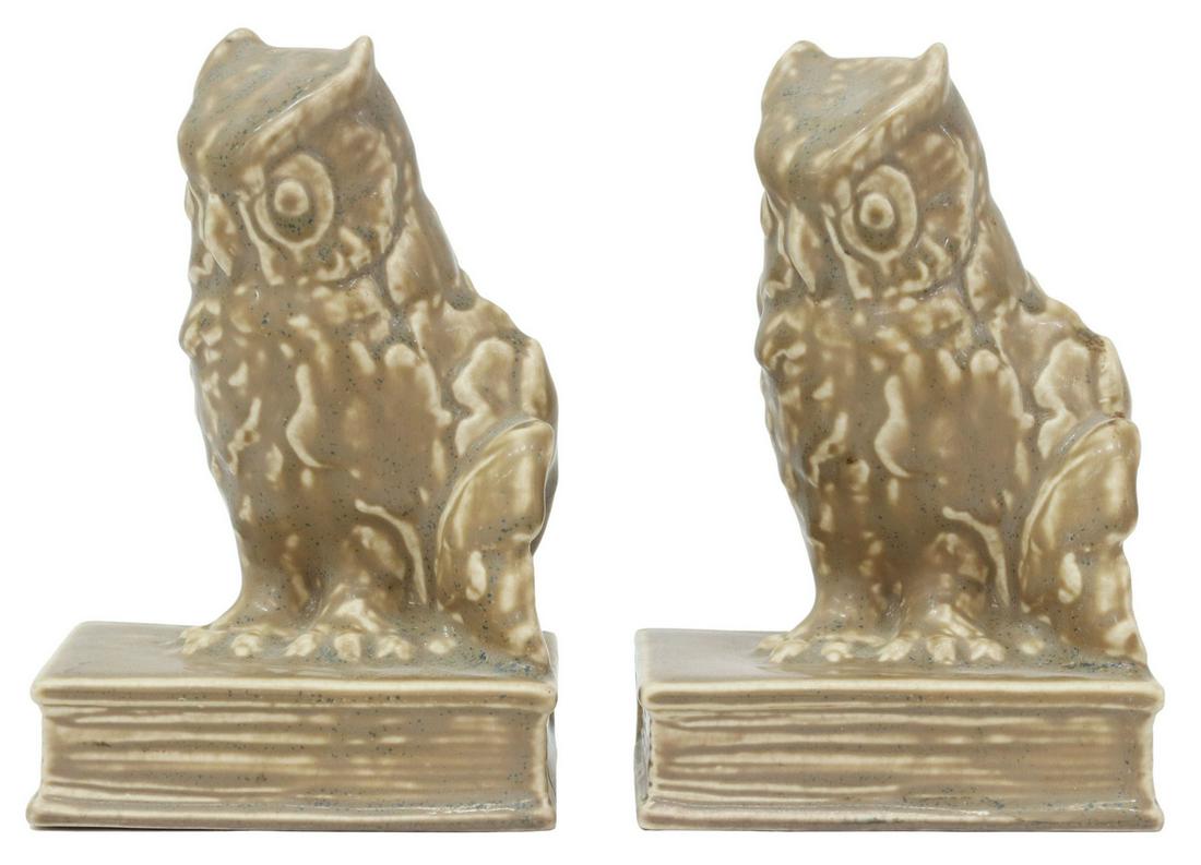 (2) ROOKWOOD POTTERY OWL BOOKENDS, 2655 (1 of 6)