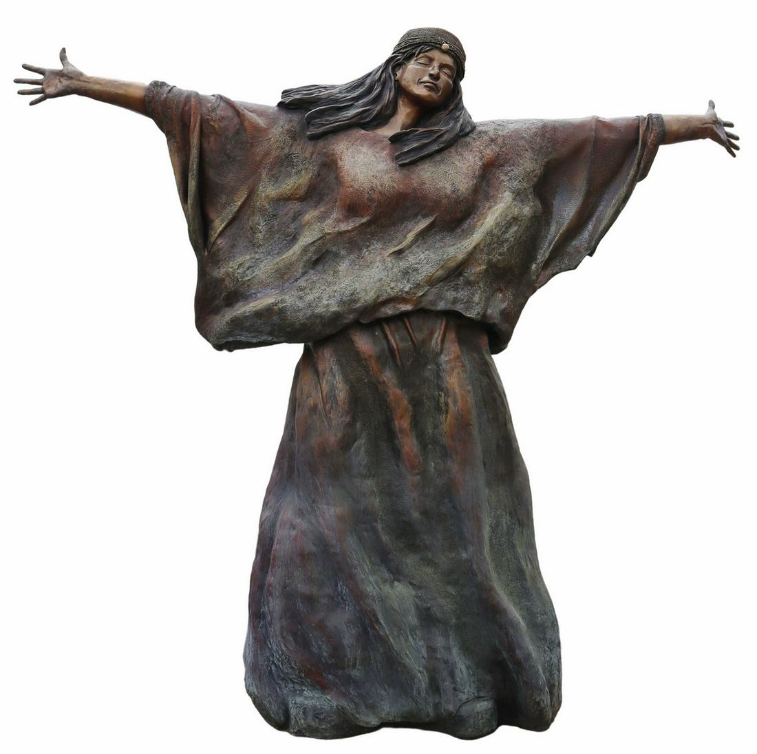 JANET RAE EASON 'TO KNOW JOY' BRONZE, 78"H (1 of 7)