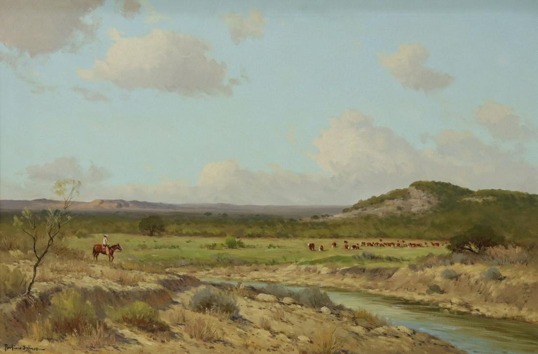 PORFIRIO SALINAS (D.1973) GUARDING THE HERD, 24X36 (1 of 8)