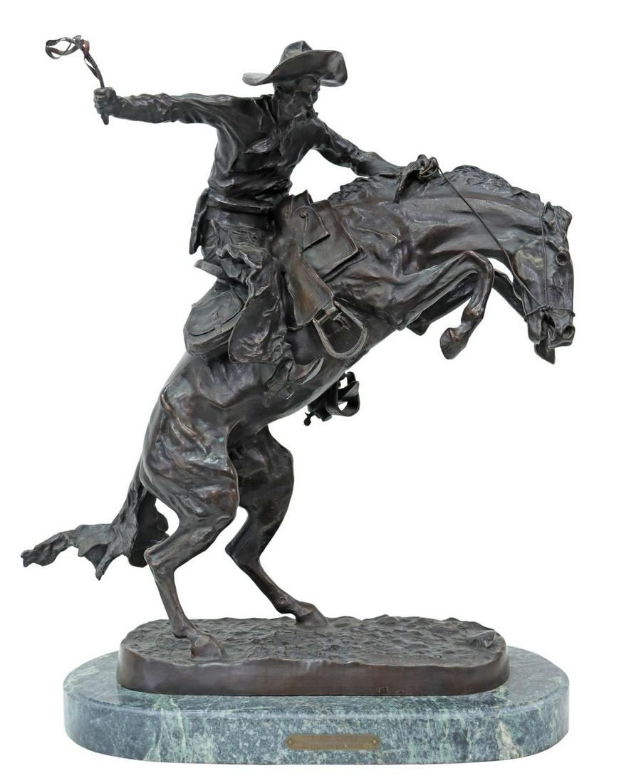 AFTER REMINGTON BRONCO BUSTER BRONZE 23"x20" (1 of 7)