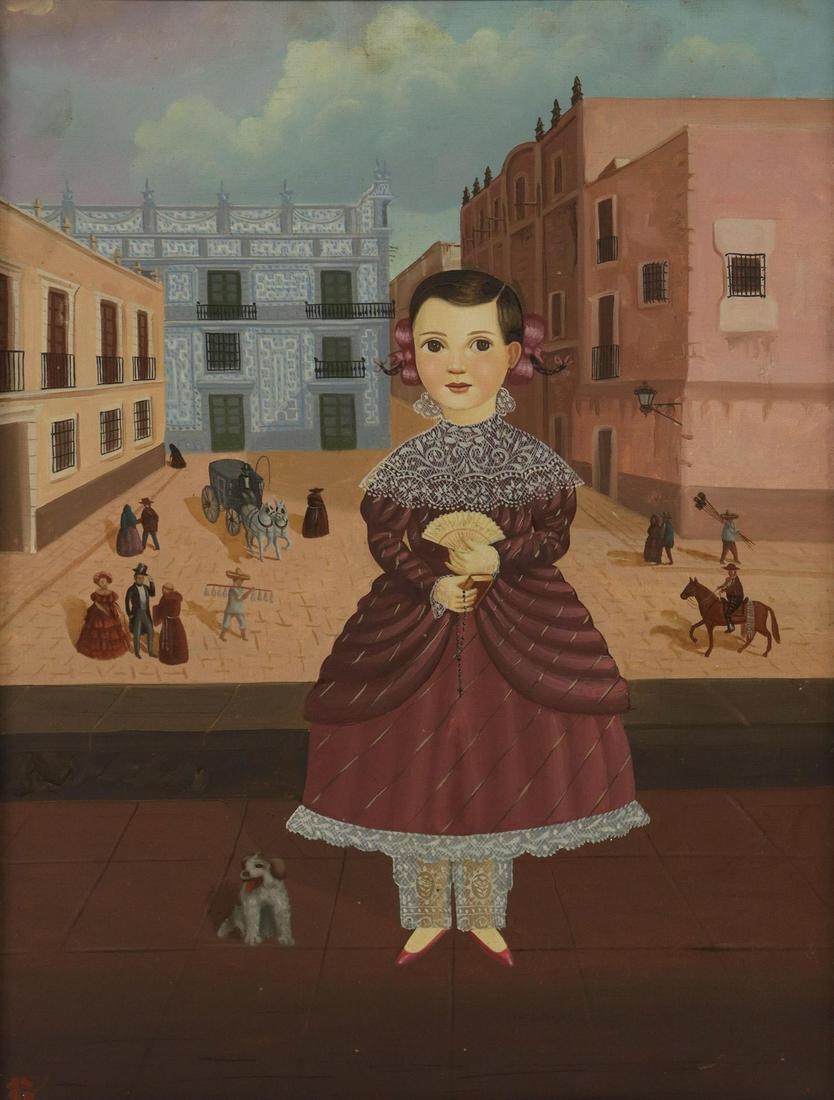 AGAPITO LABIOS (MEXICAN, 1898-1996) OIL ON CANVAS (1 of 5)
