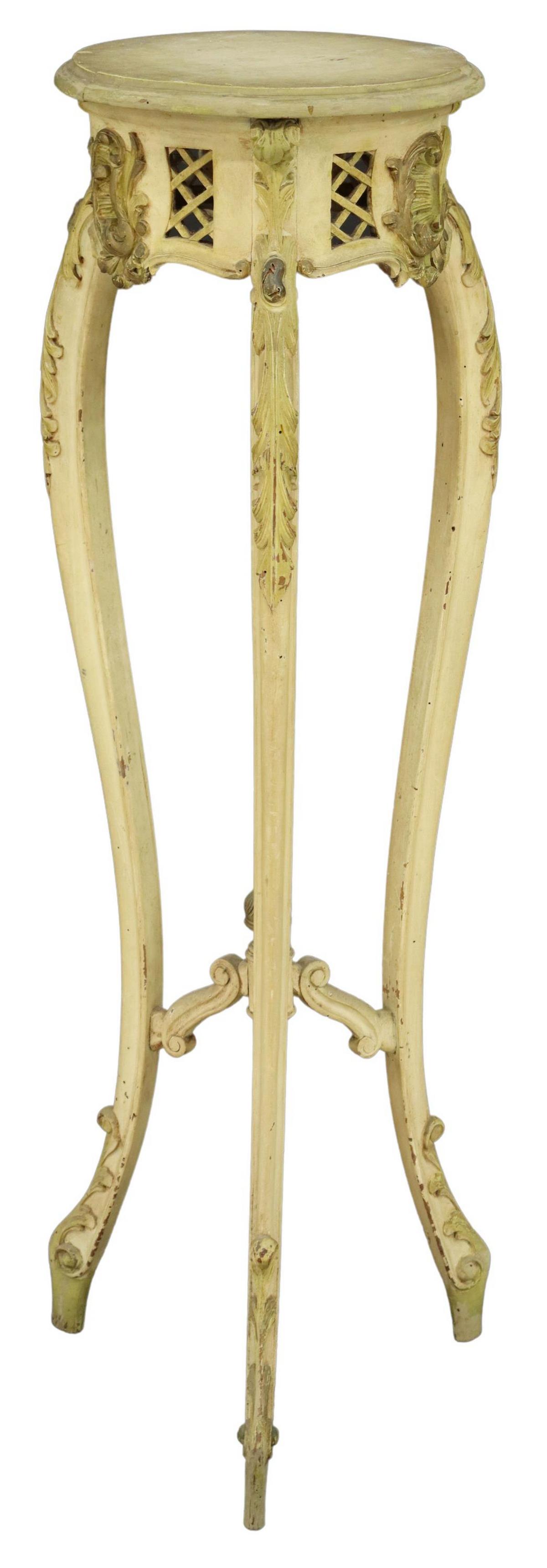 FRENCH LOUIS XV STYLE CARVED & PAINTED PLANT STAND (1 of 4)
