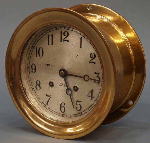 CHELSEA "SHIP'S BELL" CHIMING MARINE CLOCK