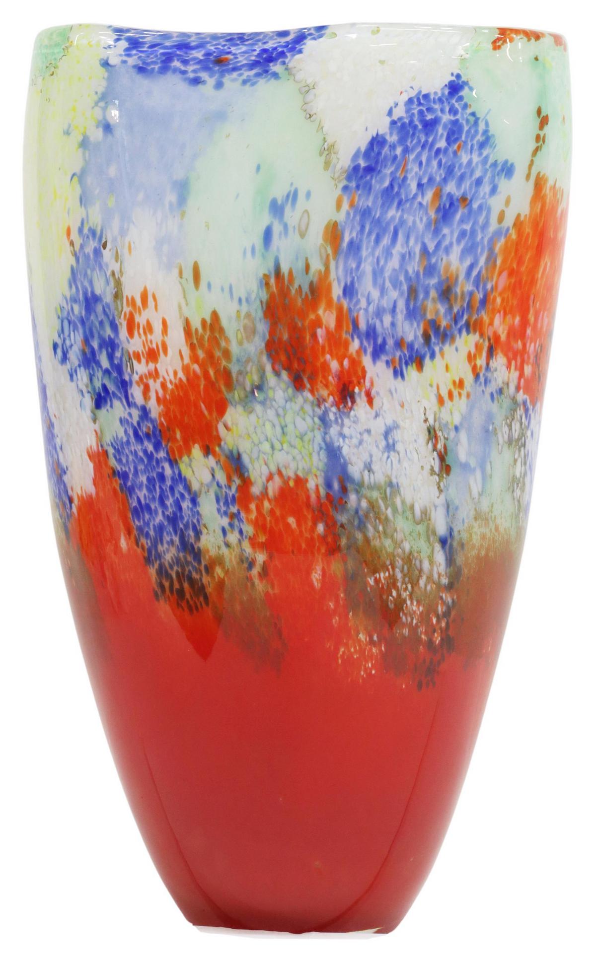 LARGE GLASS NUVO ART GLASS VASE, 15.75"H (1 of 4)