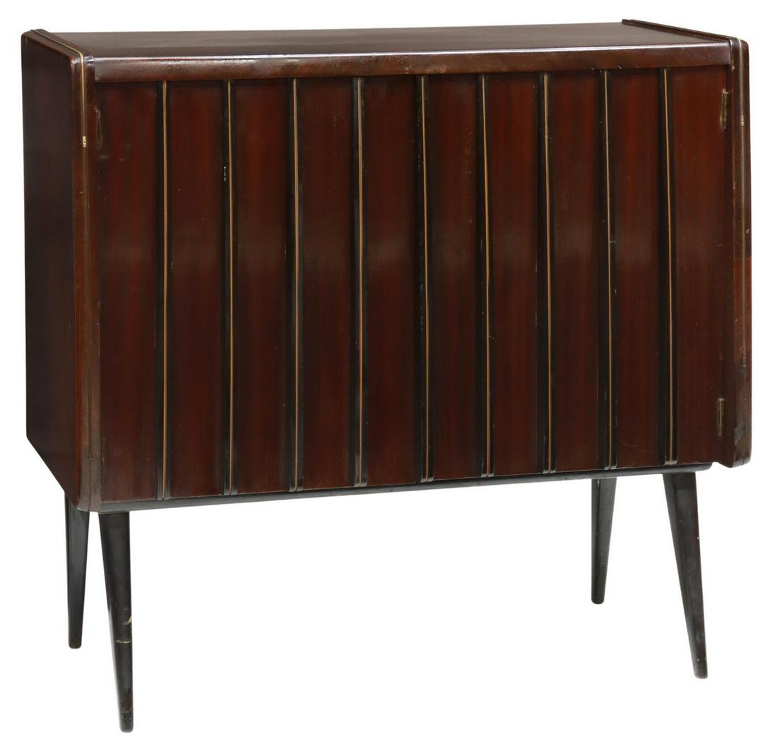 ITALIAN MID-CENTURY MODERN MAHOGANY BAR CABINET (1 of 5)