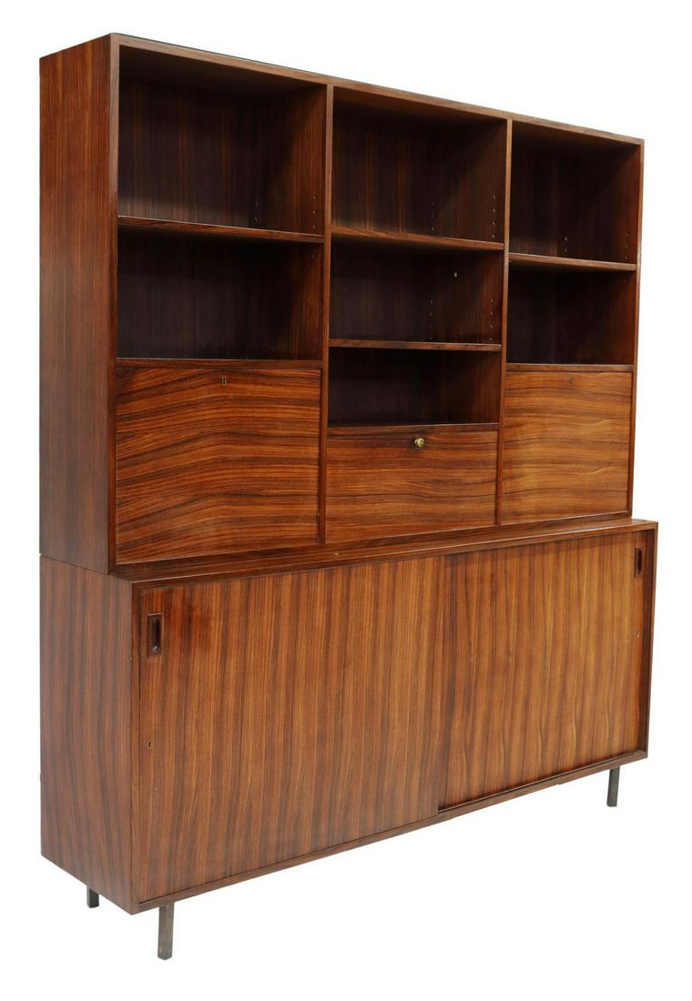 ITALIAN MID-CENTURY ROSEWOOD BOOKCASE CABINET (1 of 5)