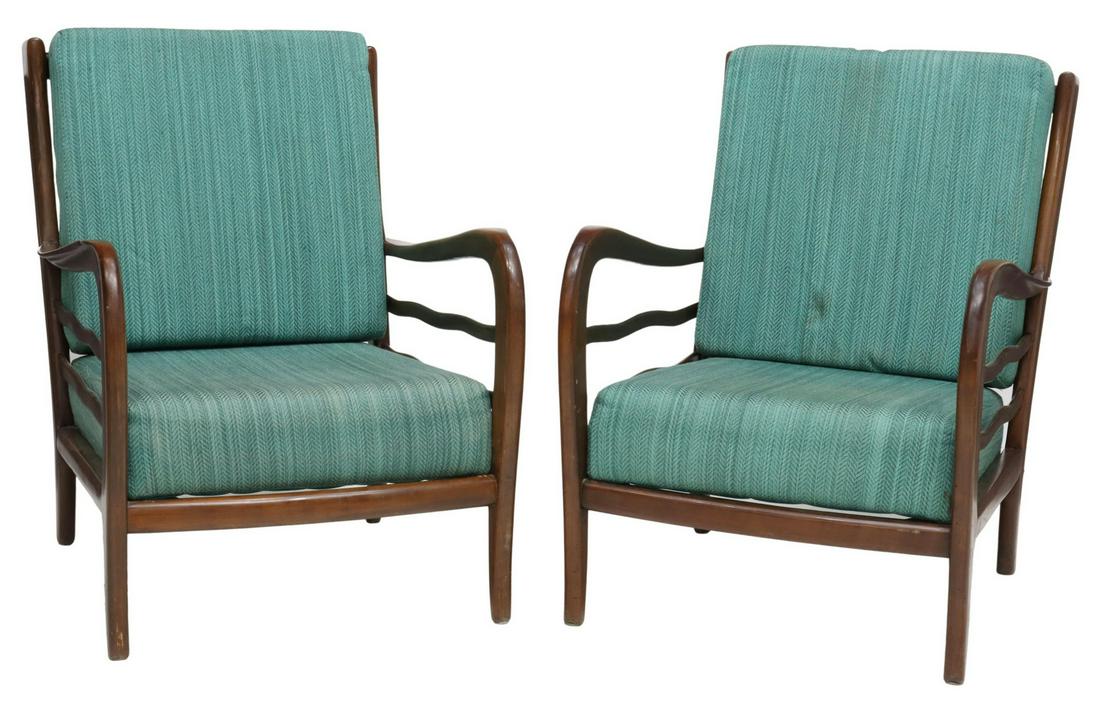 (2) ITALIAN MID-CENTURY MODERN LOUNGE CHAIRS (1 of 3)