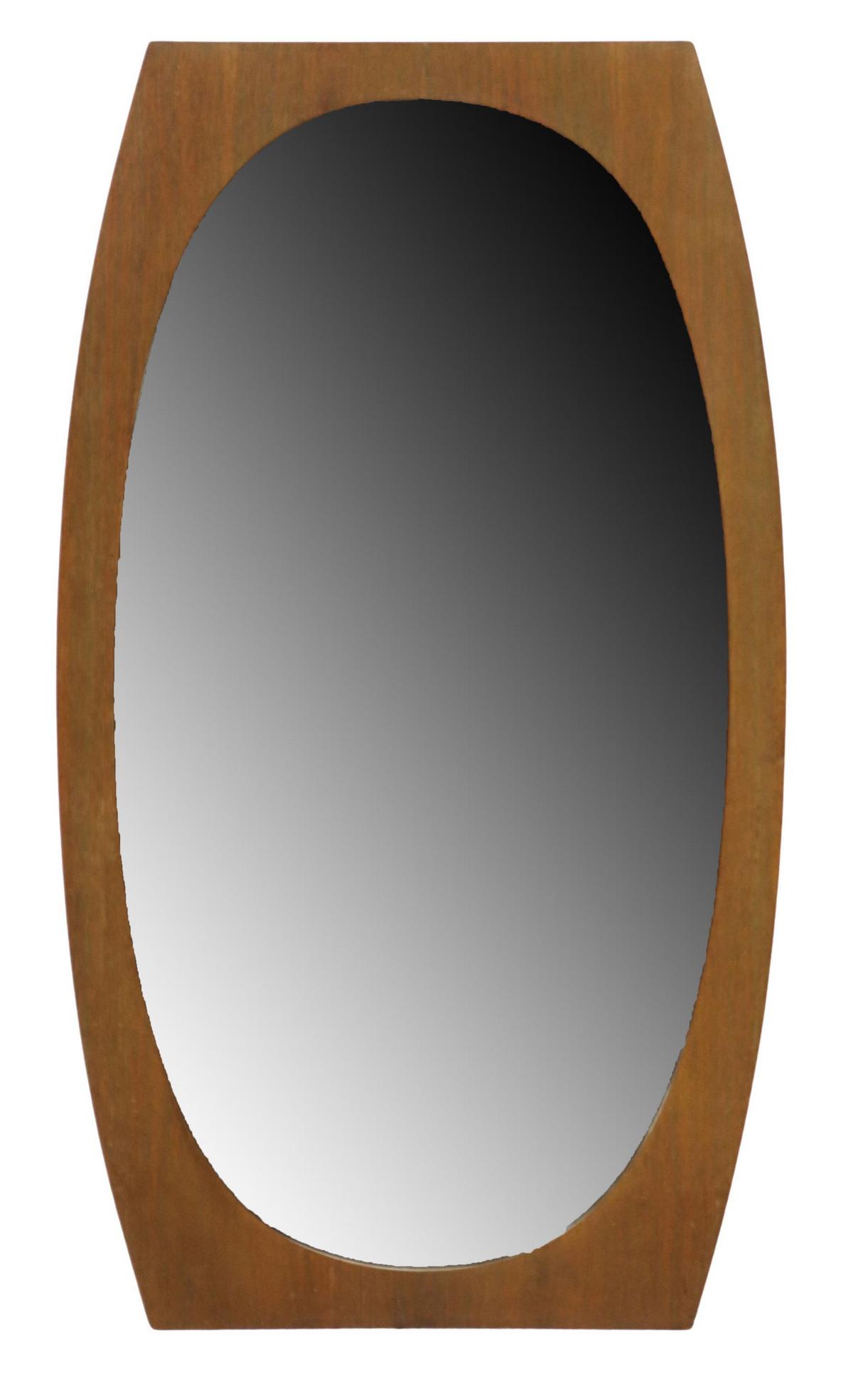 ITALIAN MID-CENTURY MODERN TEAK WALL MIRROR (1 of 3)