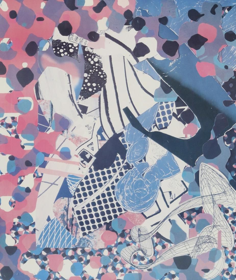 FRANK STELLA (B.1936) SIGNED ABSTRACT PRINT (1 of 4)