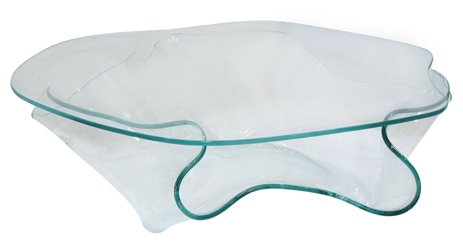 LAUREL FYFE (D.2011) MODERN ART GLASS COFFEE TABLE (1 of 3)