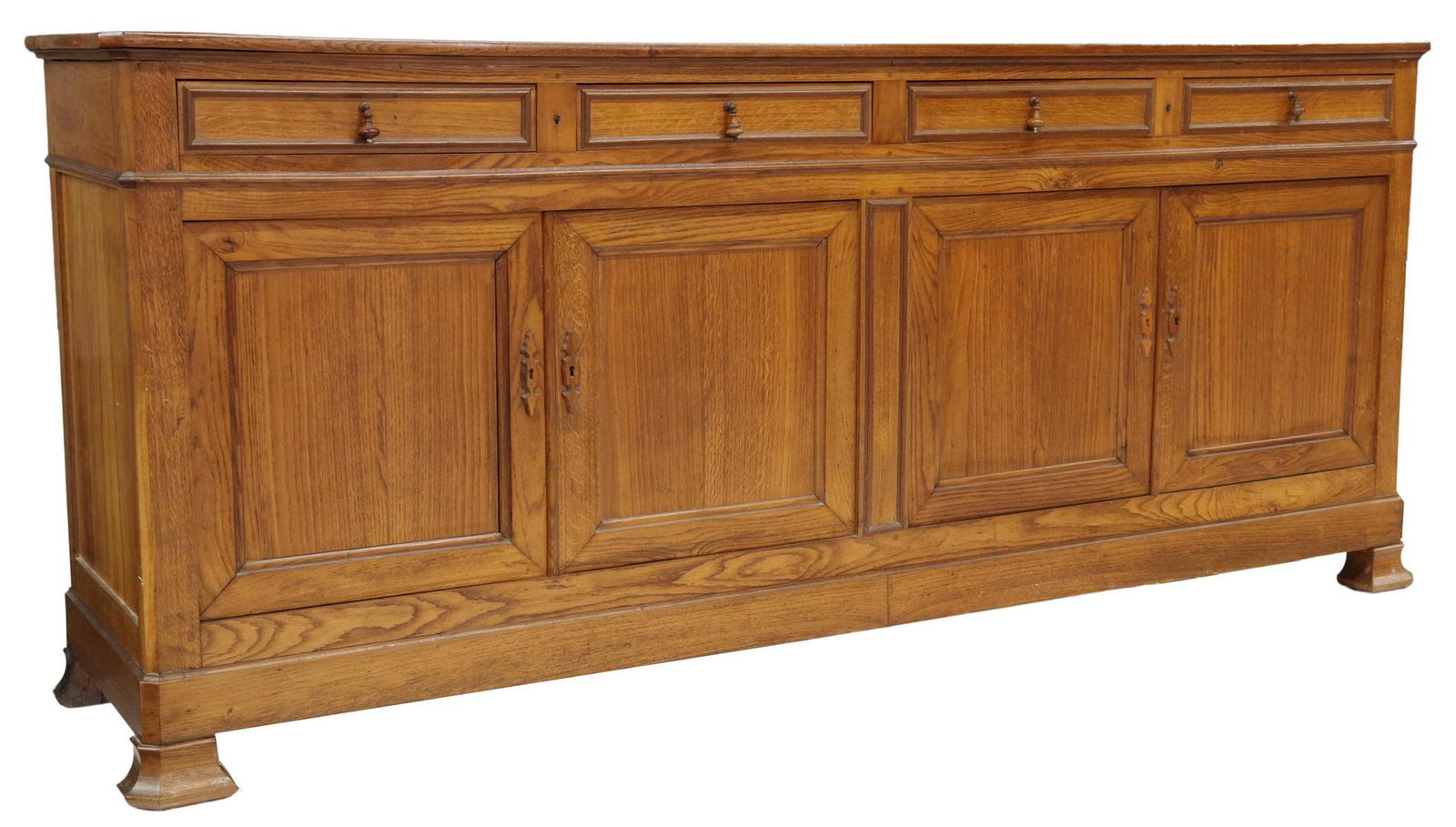LARGE FRENCH LOUIS PHILIPPE OAK SIDEBOARD, 108"L (1 of 6)