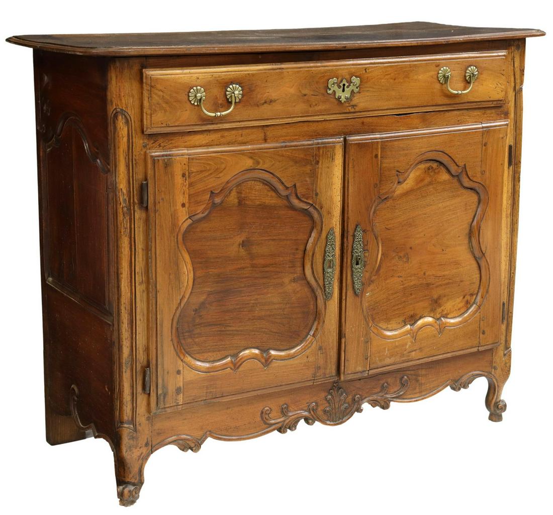 FRENCH PROVINCIAL LOUIS XV STYLE WALNUT SIDEBOARD (1 of 6)