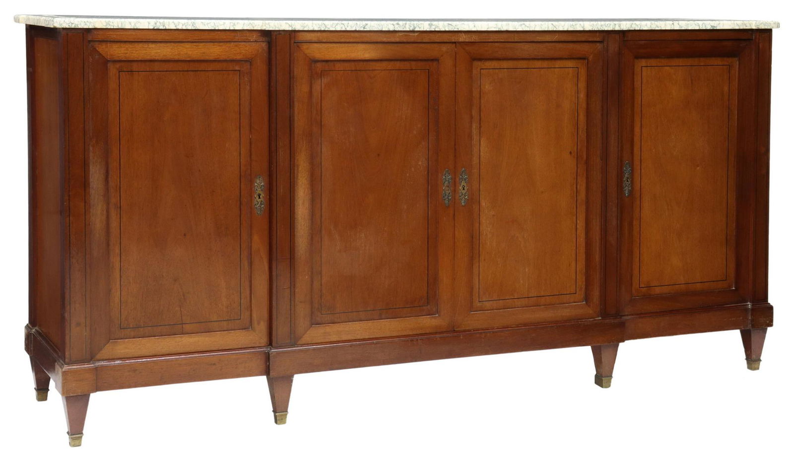 LOUIS XVI STYLE MARBLE-TOP MAHOGANY SIDEBOARD (1 of 5)