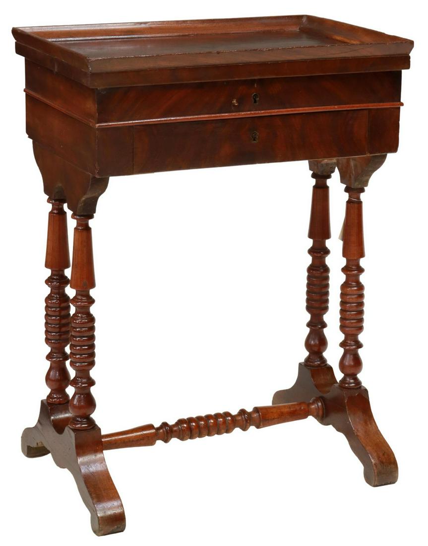 FRENCH LOUIS PHILIPPE MAHOGANY TRAVAILLEUSE (1 of 6)