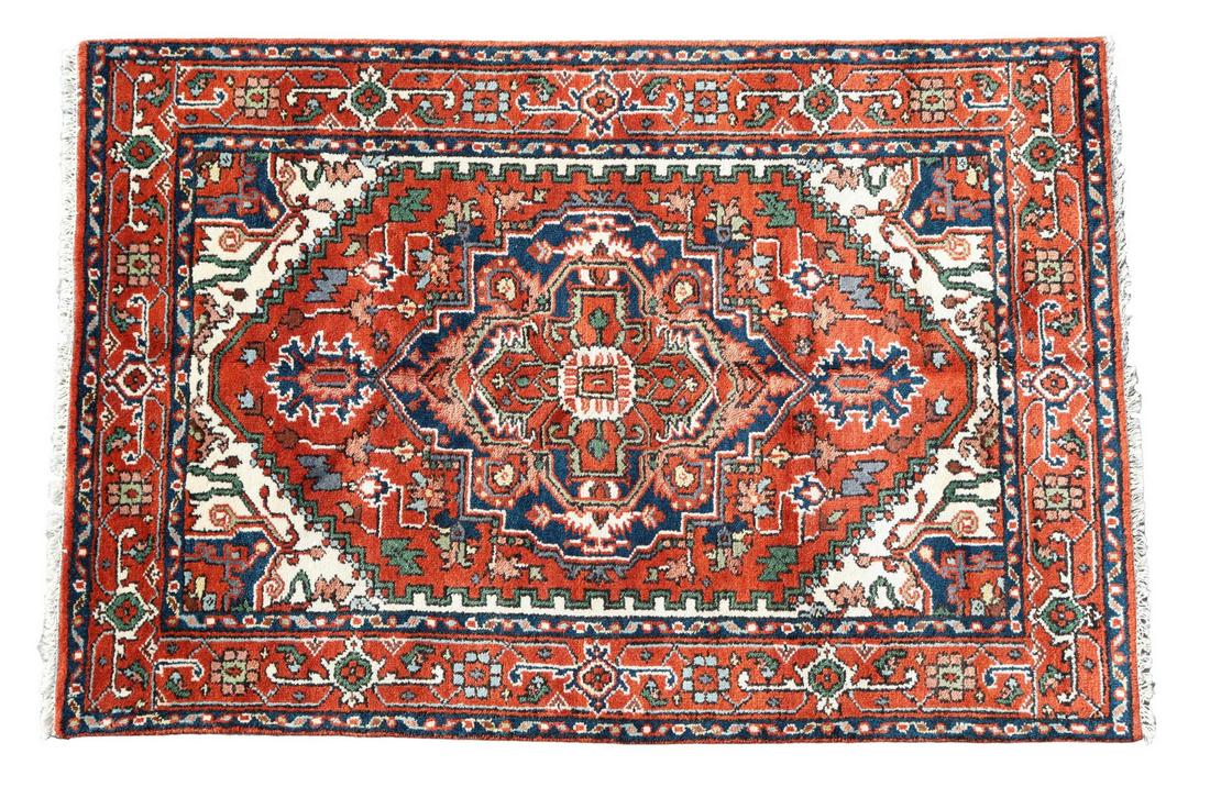 HAND-TIED PERSIAN SERAPI RUG, 5'9" X 4' (1 of 3)