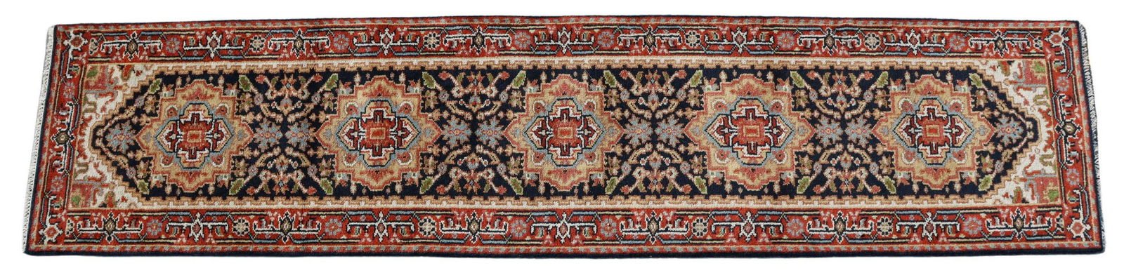 HAND-TIED PERSIAN SERAPI RUNNER, 11'7" X 2'6" (1 of 3)