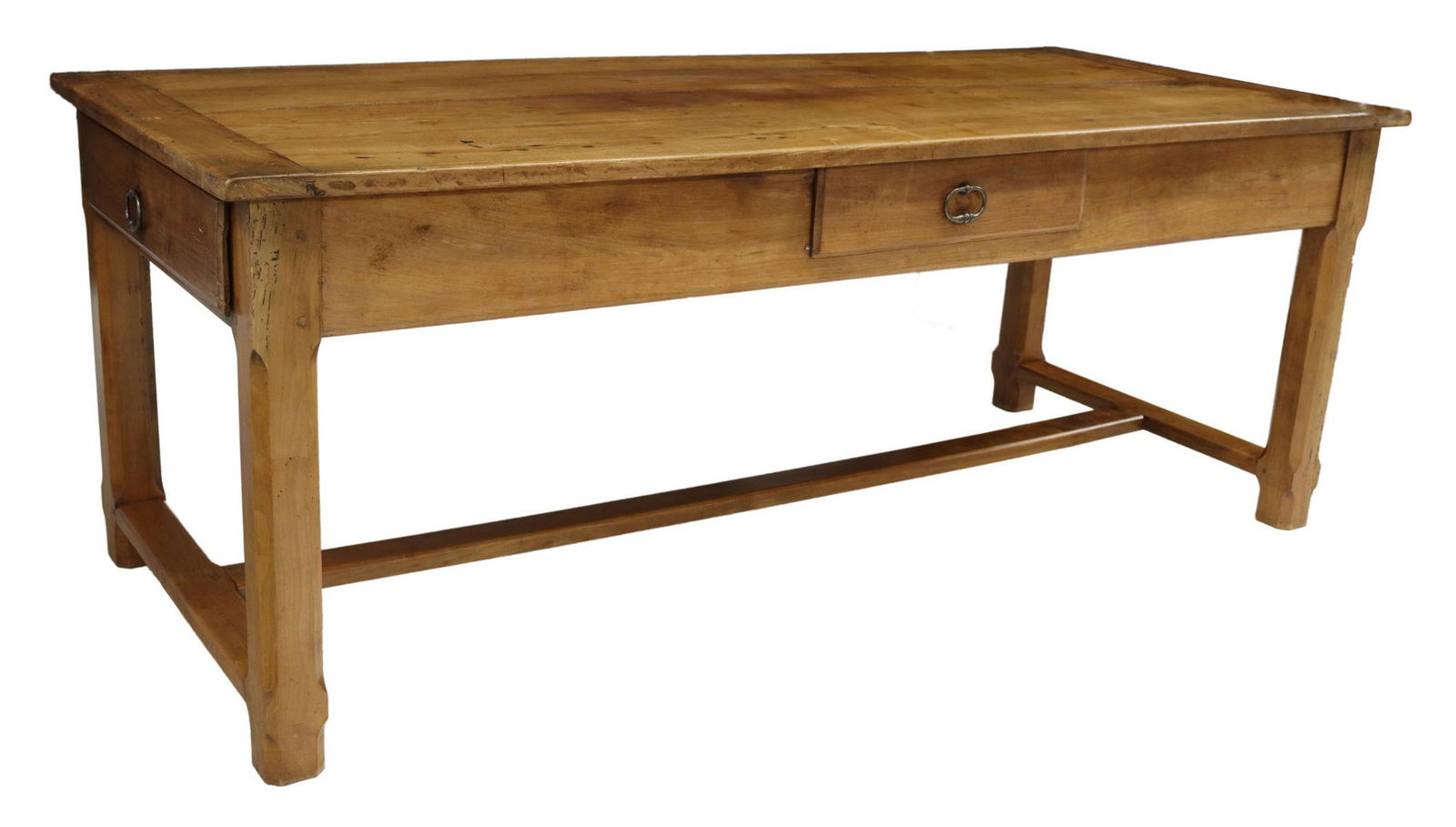 FRENCH PROVINCIAL FRUITWOOD FARMHOUSE TABLE, 80"L (1 of 5)