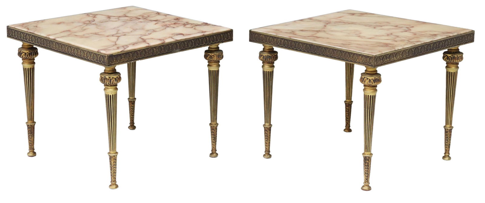 (2) FRENCH LOUIS XVI STYLE GILT METAL SIDE TABLES (1 of 4)