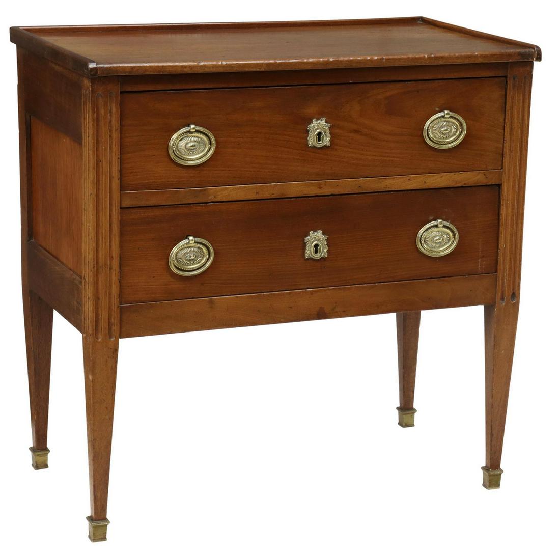 PETITE FRENCH LOUIS XVI STYLE MAHOGANY COMMODE (1 of 5)