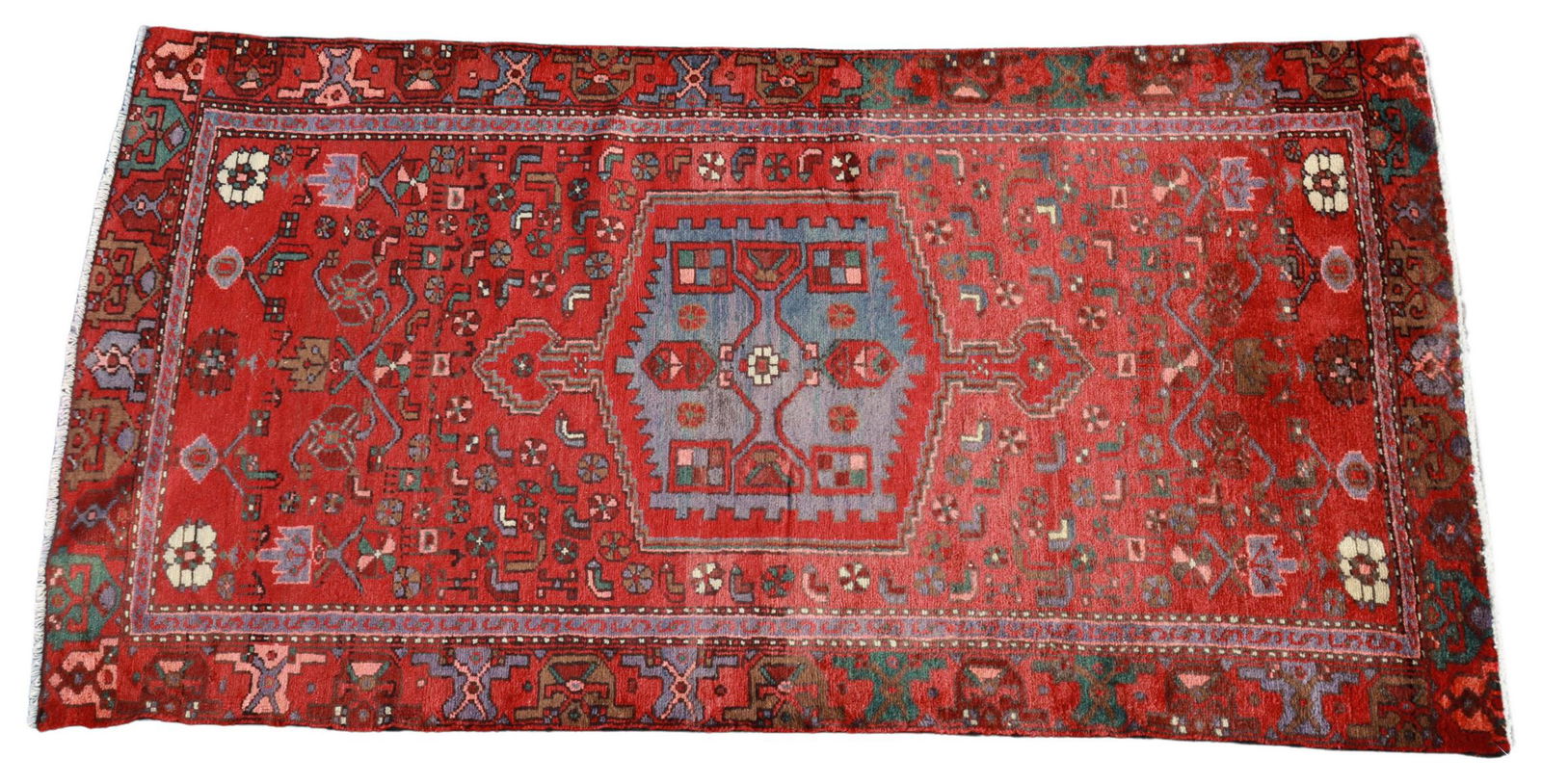 HAND-TIED PERSIAN SERAPI RUNNER 6'9" X 3'9.25" (1 of 3)