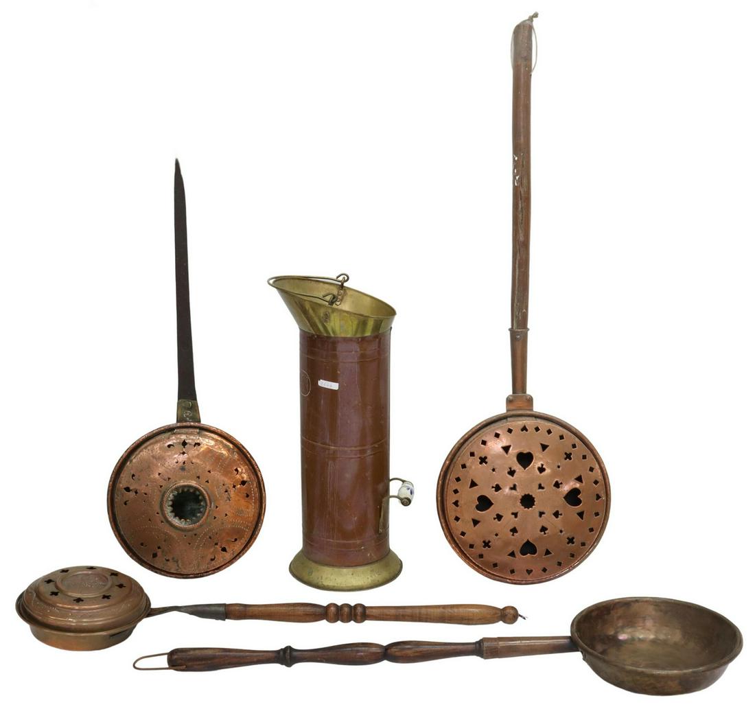 (5) FRENCH COPPER, BRASS & IRON HOUSEWARES (1 of 6)