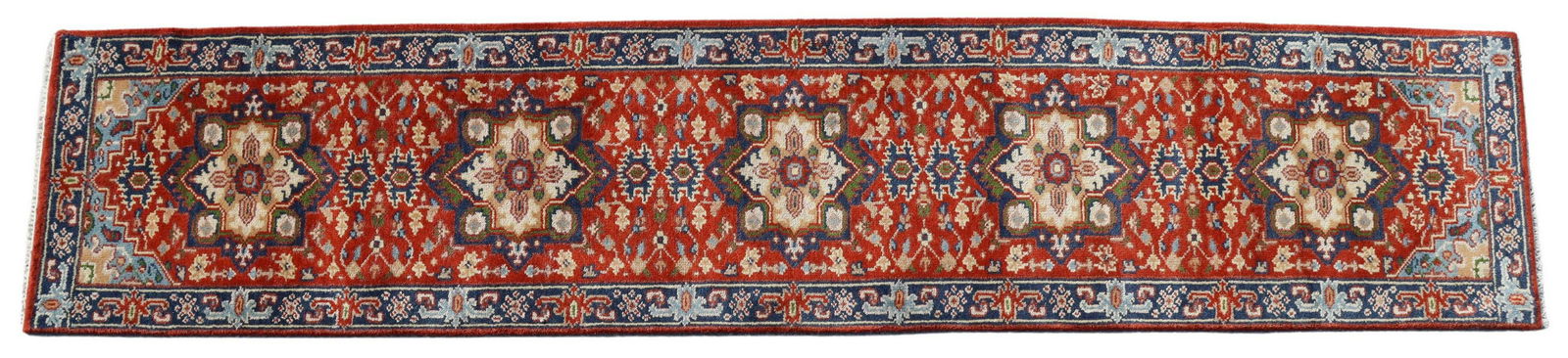 HAND-TIED PERSIAN SERAPI RUNNER, 11'7" X 2'5" (1 of 3)