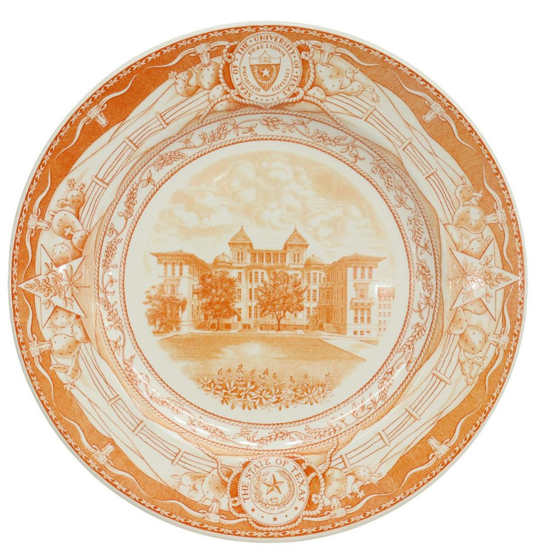 WEDGWOOD UT 'BRACKENRIDGE HALL' PLATE Sep 25, 2021 Austin Auction