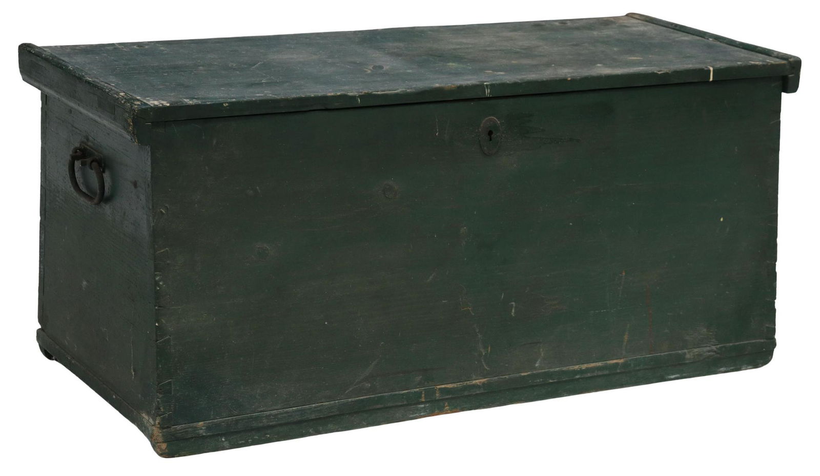 TEXAS PAINTED PINE TOOL BOX, EMIL SERGER, 19TH C. (1 of 5)