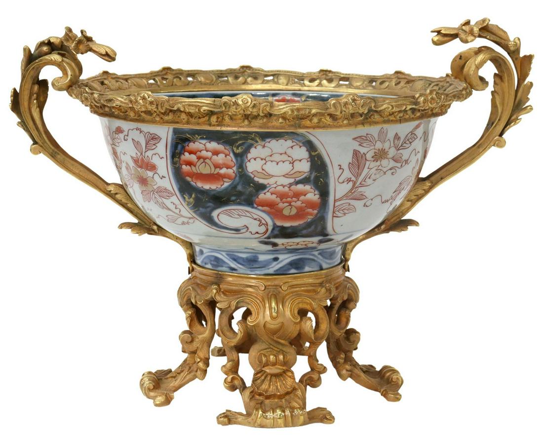 ORMOLU-MOUNTED JAPANESE IMARI PORCELAIN BOWL (1 of 4)