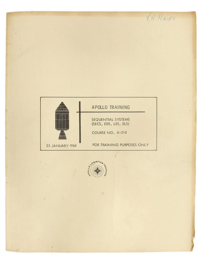 NASA TRAINING MANUAL, APOLLO, 1968, ILLUSTRATIONS (1 of 7)