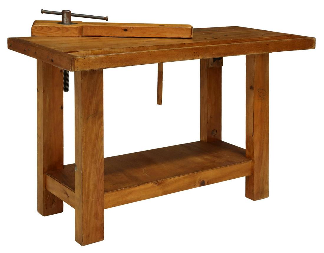 CRAFTSMAN'S PINE WORKBENCH TABLE (1 of 5)