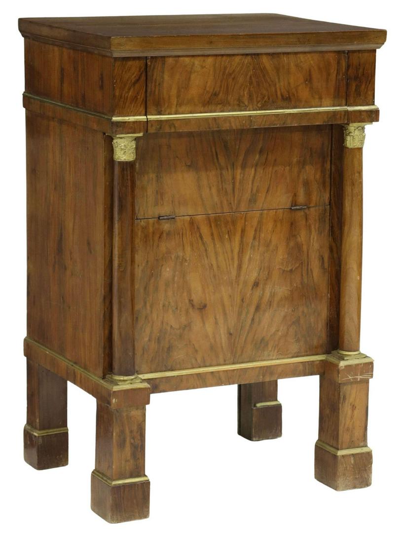 FRENCH EMPIRE STYLE WALNUT CHAMBER POT CABINET (1 of 6)