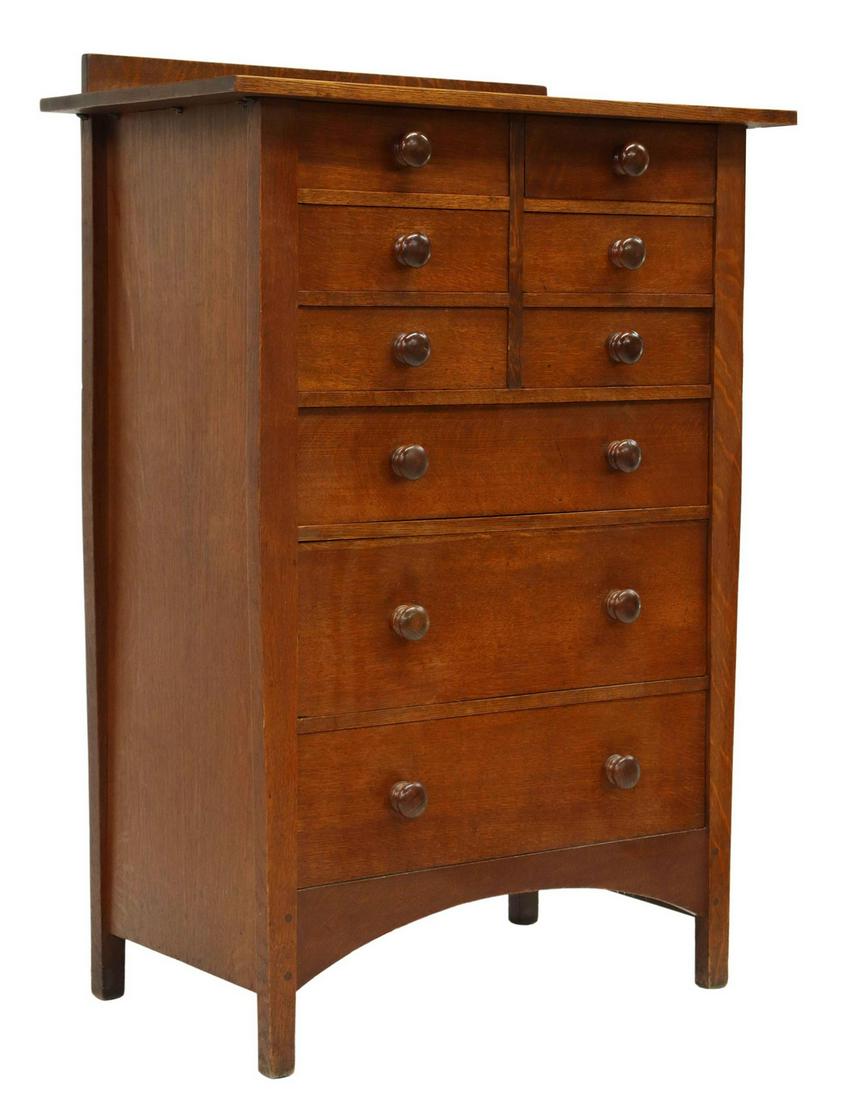 ELLIS STICKLEY CRAFTSMAN #913 OAK CHEST OF DRAWERS (1 of 6)