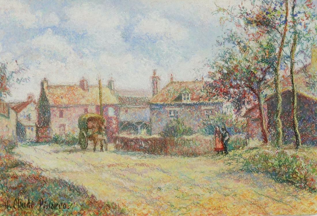 HUGHES CLAUDE PISSARRO (B.1935) PASTEL DRAWING (1 of 5)