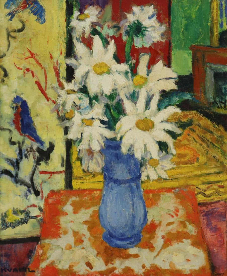 CHARLES KVAPIL (1884-1957) STILL LIFE WITH DAISIES (1 of 4)