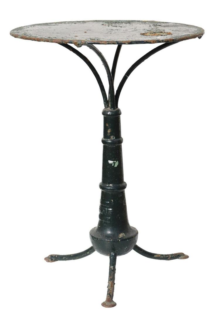 FRENCH CAST IRON BISTRO PEDESTAL TABLE (1 of 3)