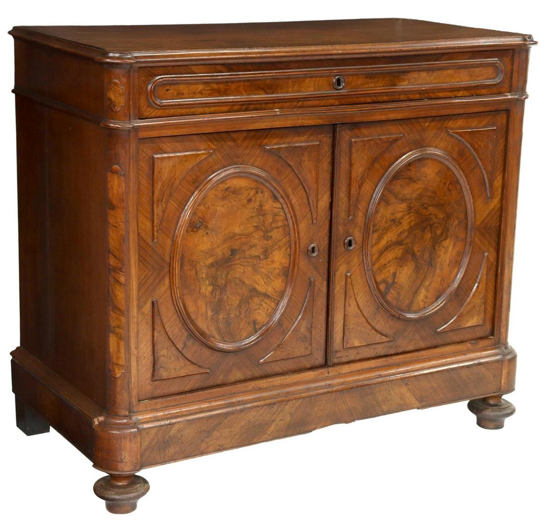 FRENCH NAPOLEON III PERIOD BURLWOOD COMMODE (1 of 6)