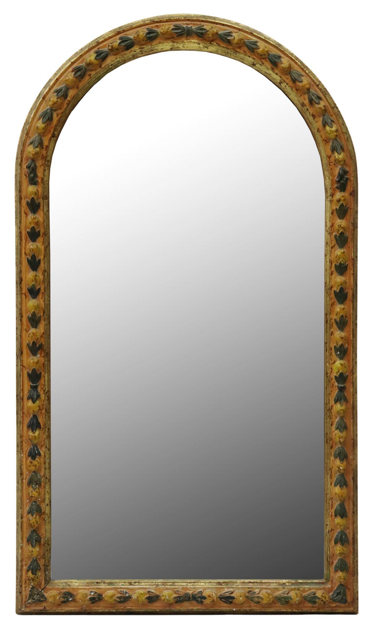 ITALIAN POLYCHROME LEMON MOTIF WALL MIRROR (1 of 3)