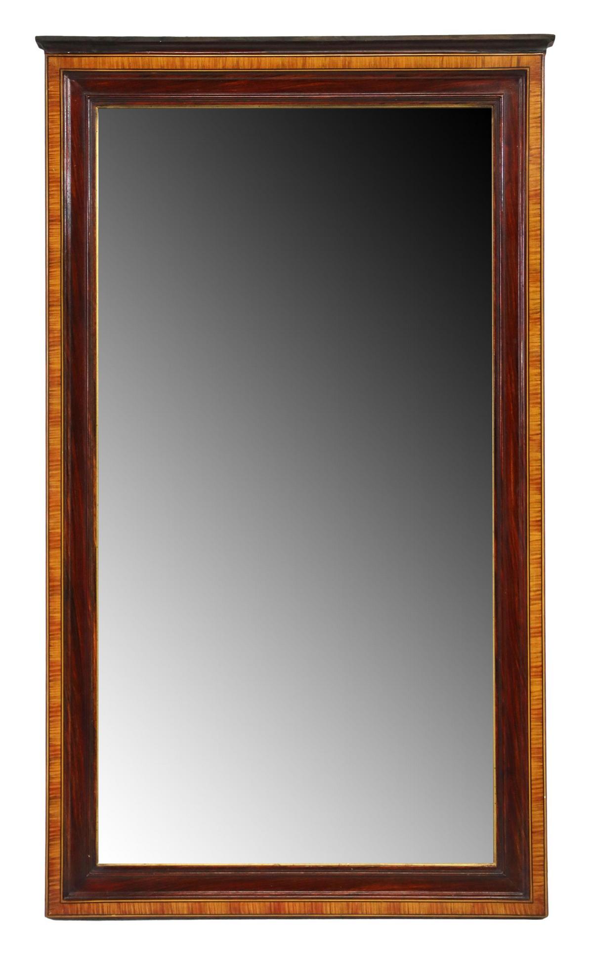 FRENCH ROSEWOOD FINISH BEVELED MIRROR (1 of 3)
