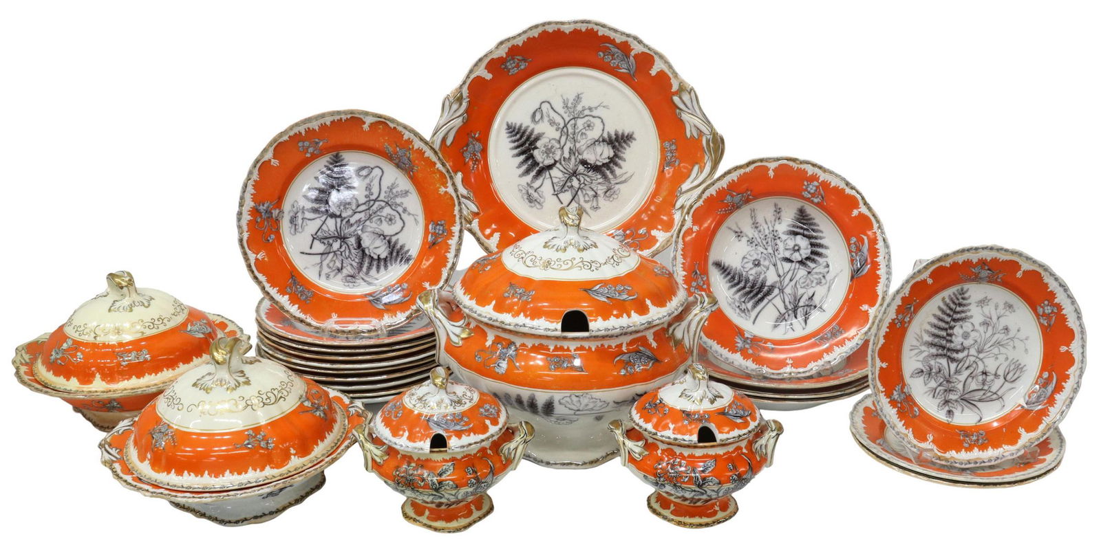 (23) THOMAS DIMMOCK STAFFORDSHIRE DINNER SERVICE (1 of 4)