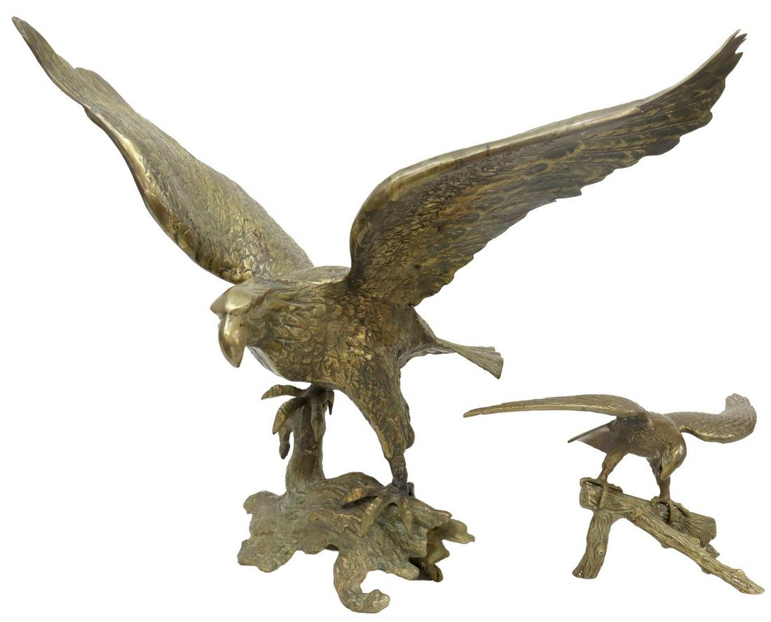 (2) BRASS EAGLE SCULPTURES (1 of 6)